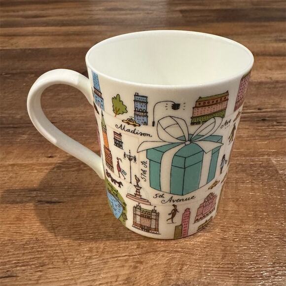 Tiffany & Co. New York City Madison 5th Avenue Bone China Coffee Mug Tea Cup - Picture 1 of 8
